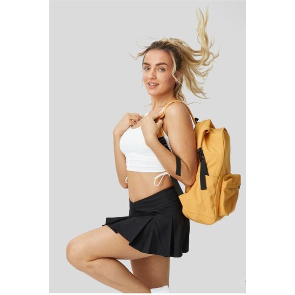 Halara V Shaped Waistband Mid Rise Skirt Sz Large Womens Black Invisible Zipper - Picture 12 of 12